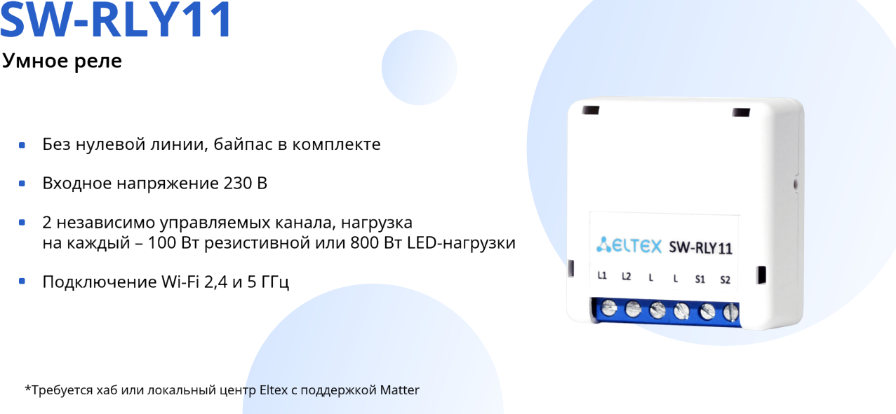 Умное реле Eltex SW-RLY11