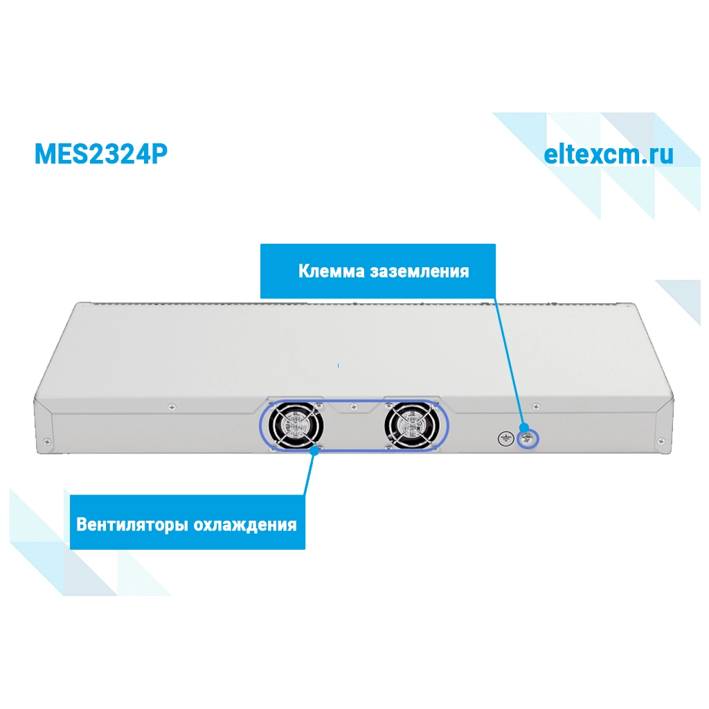 MES2324P Eltex | Коммутатор 24 порта 1G с PoE, 4 порта 10G