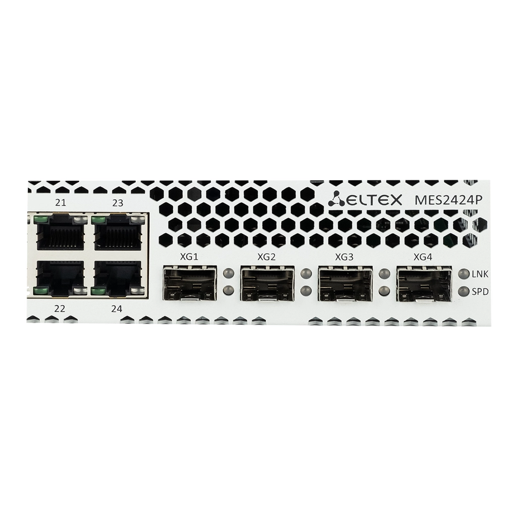 MES2424P Eltex | Коммутатор 24 порта 1G с PoE, 4 порта 10G