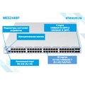 MES2448P Eltex | Коммутатор 48 портов 1G PoE/PoE+, 4 порта 10G