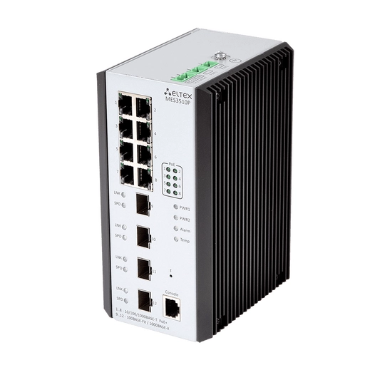 MES3510P Eltex | Промышленный коммутатор 8 портов 1G с PoE