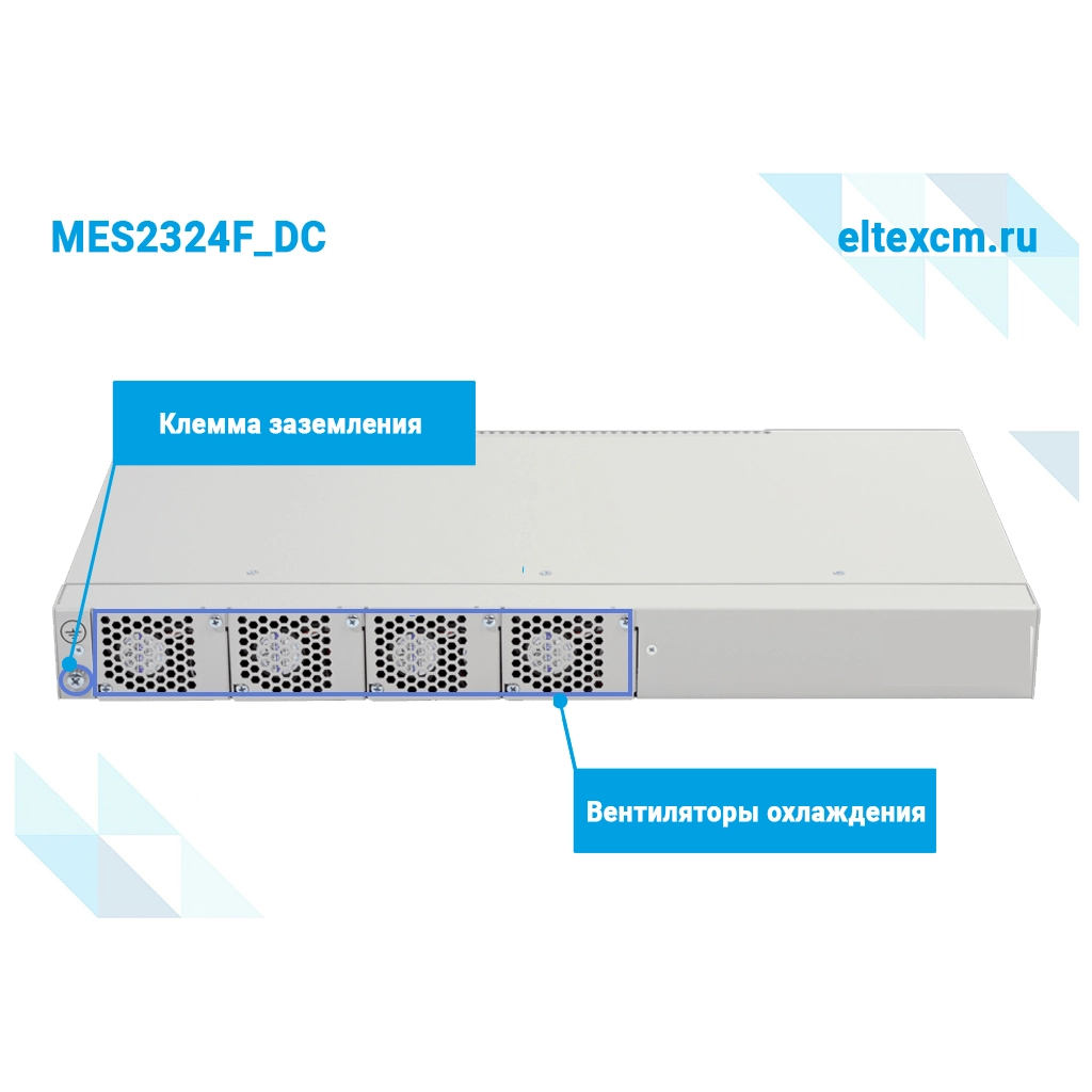 MES2324F_DC Eltex | Коммутатор 20 портов SFP, 4 порта 10G, 4 комбо-порта