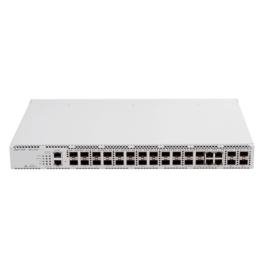 MES3324F Eltex | Коммутатор 20 портов SFP, 4 порта SFP+