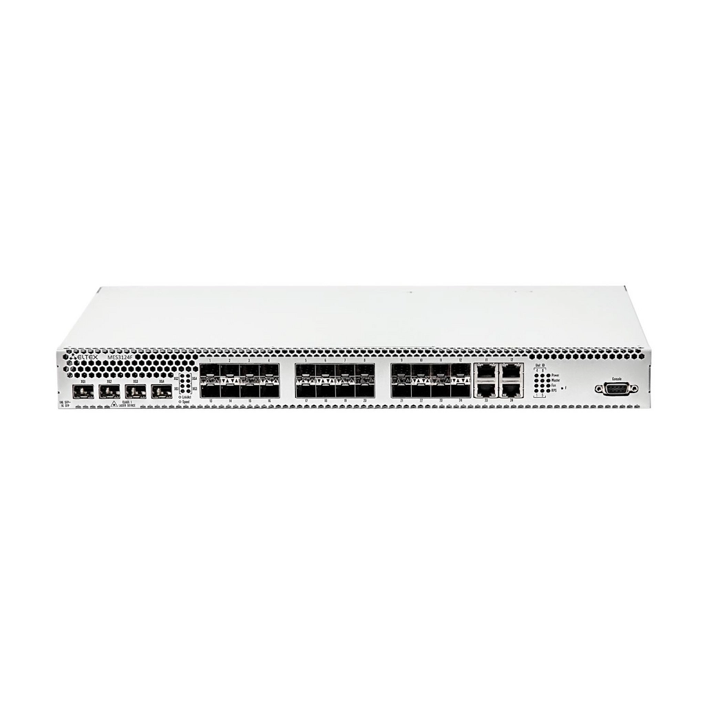 MES3124F Eltex | Коммутатор 24 порта SFP, 4 порта SFP+, L3