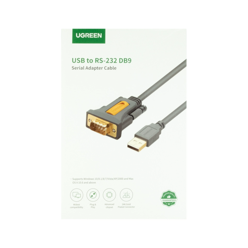 Кабель Ugreen USB RS-232 DB9