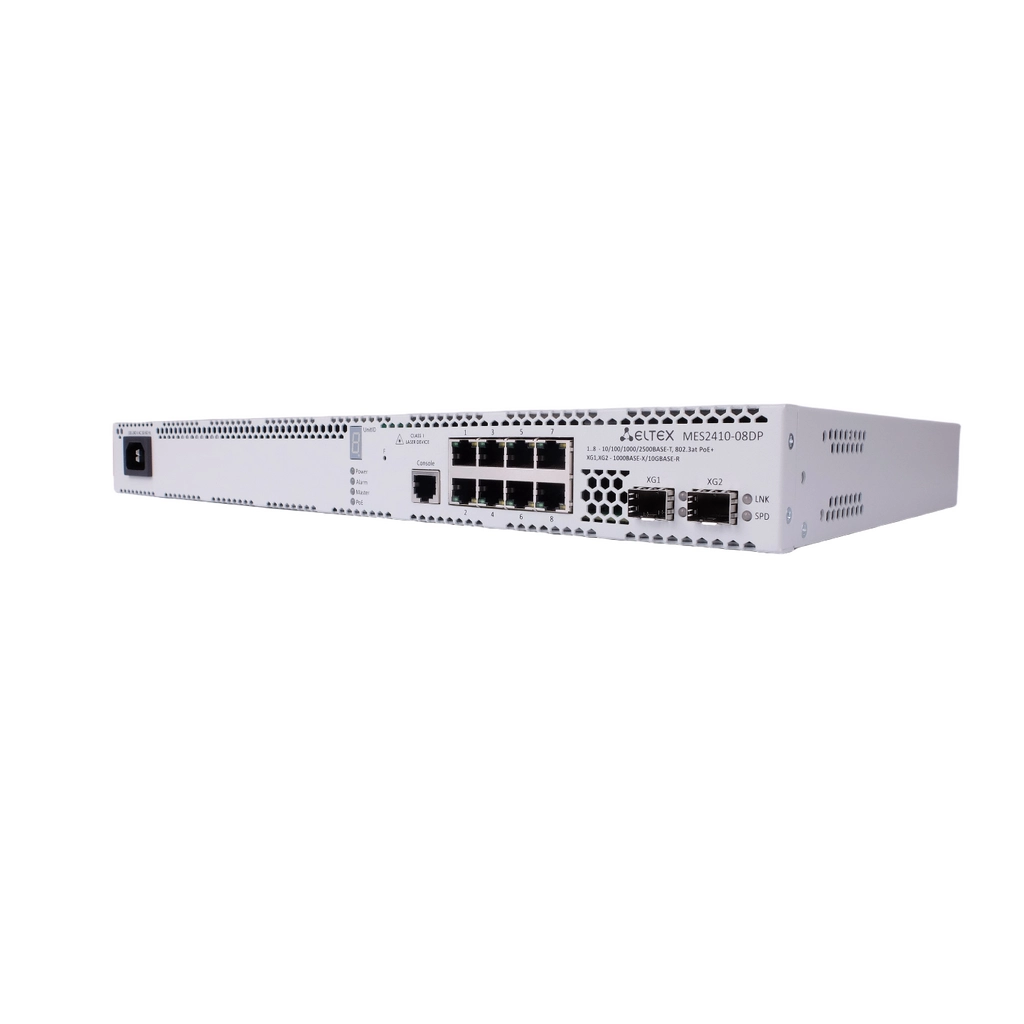 MES2410-08DP Eltex | Коммутатор 8 портов 2.5G PoE/PoE+, 2 порта 10G SFP+