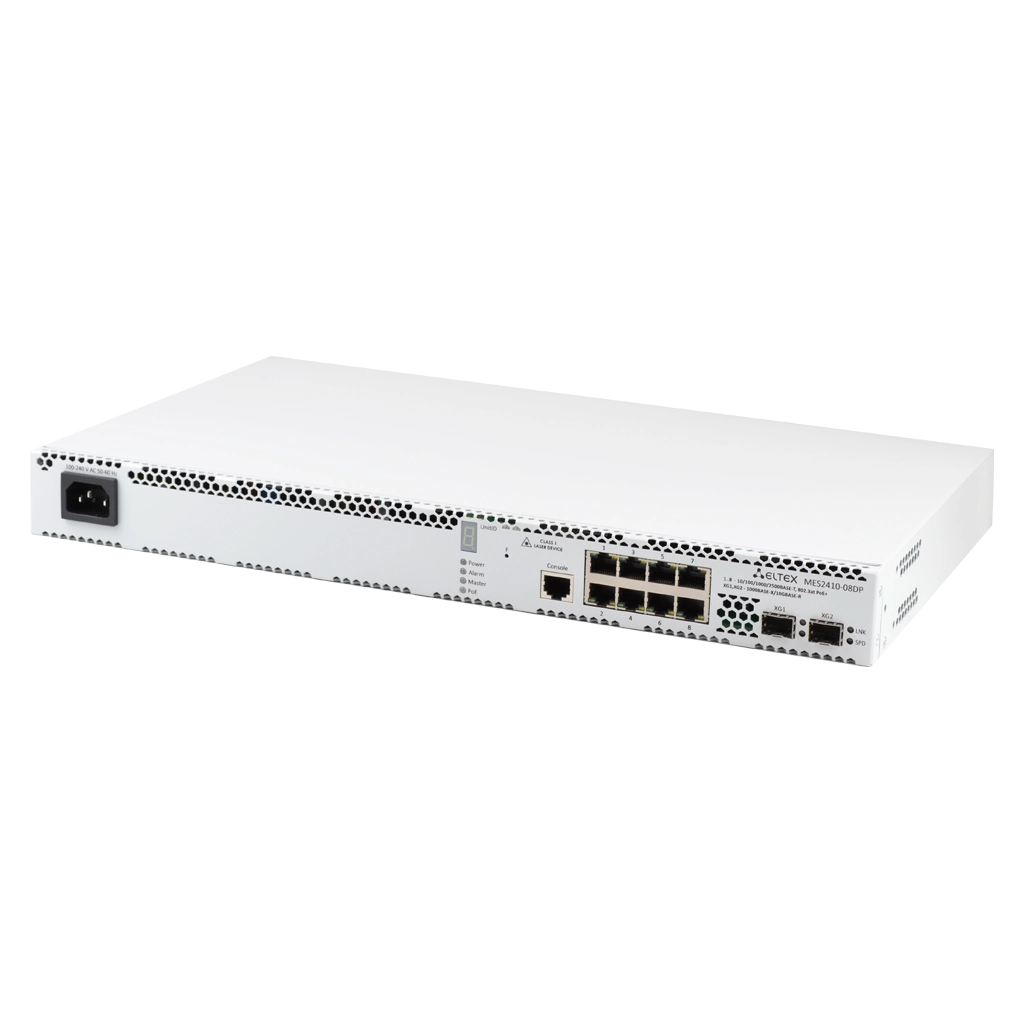 MES2410-08DP Eltex | Коммутатор 8 портов 2.5G PoE/PoE+, 2 порта 10G SFP+