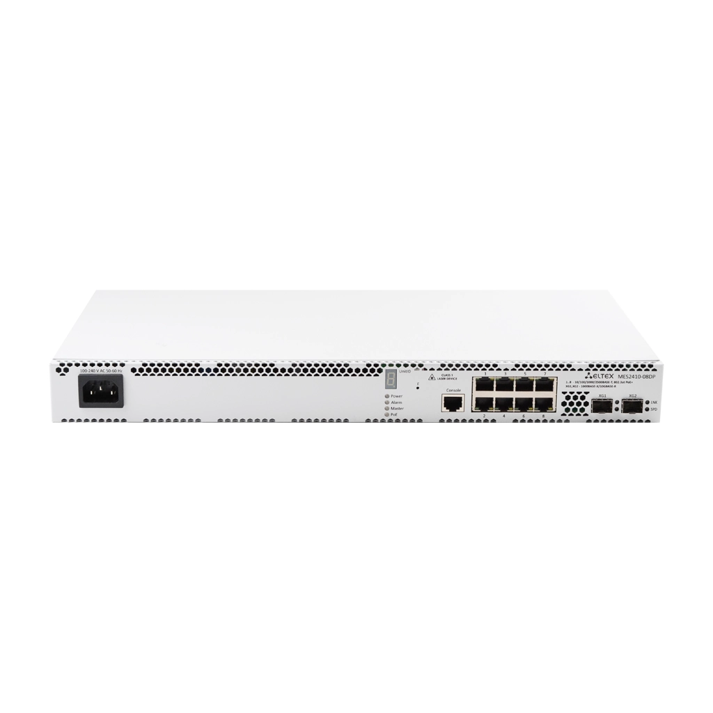 MES2410-08DP Eltex | Коммутатор 8 портов 2.5G PoE/PoE+, 2 порта 10G SFP+