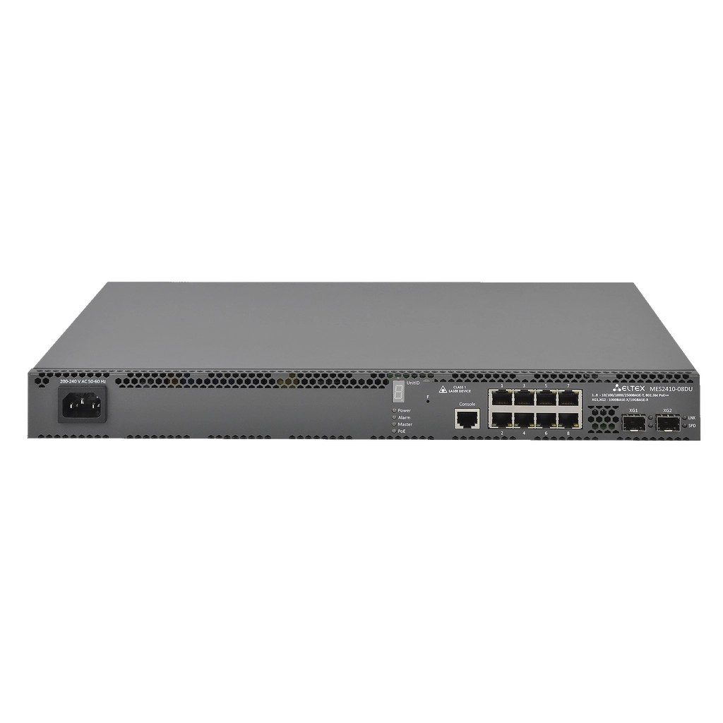 MES2410-08DU Eltex | Коммутатор 8 портов 2.5G PoE++, 2 порта 10G SFP+