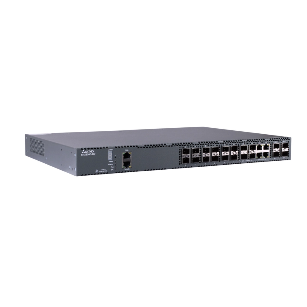 MES3300-16F Eltex | Коммутатор 12 портов SFP, 4 комбо-порта 1G, 4 порта SFP+