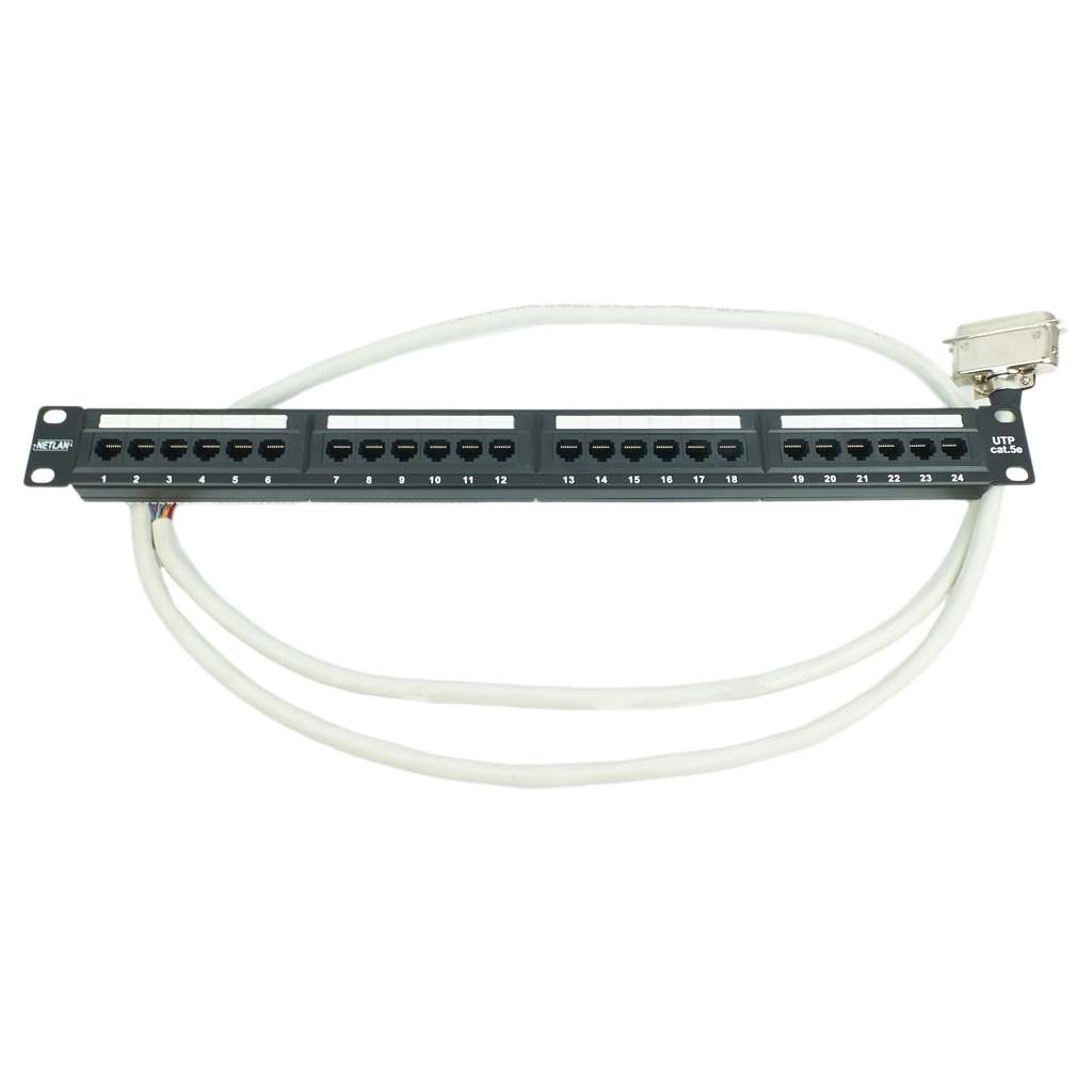 Расшитая патч-панель 19"(1U) для TAU-32M.IP / TAU-36.IP / TAU-72.IP, 18 портов, 1 разъем CENC-36, 3 метра