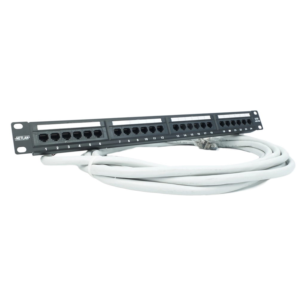 Расшитая патч-панель 19" (1U) для TAU-32M.IP / TAU-36.IP / TAU-72.IP, 18 портов, 1 разъем CENC-36, 12 метров