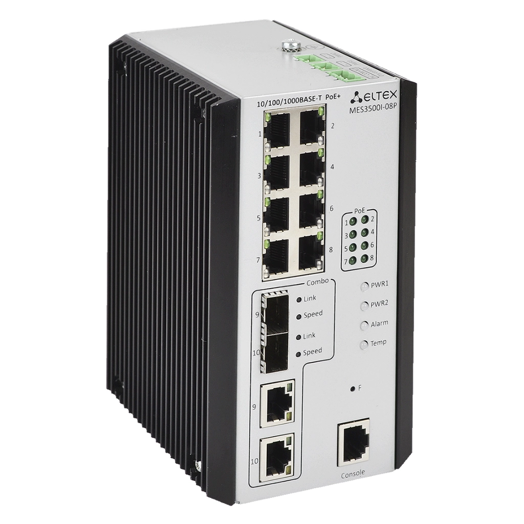 MES3500I-08P Eltex | Промышленный коммутатор 8 портов 1G PoE/PoE+