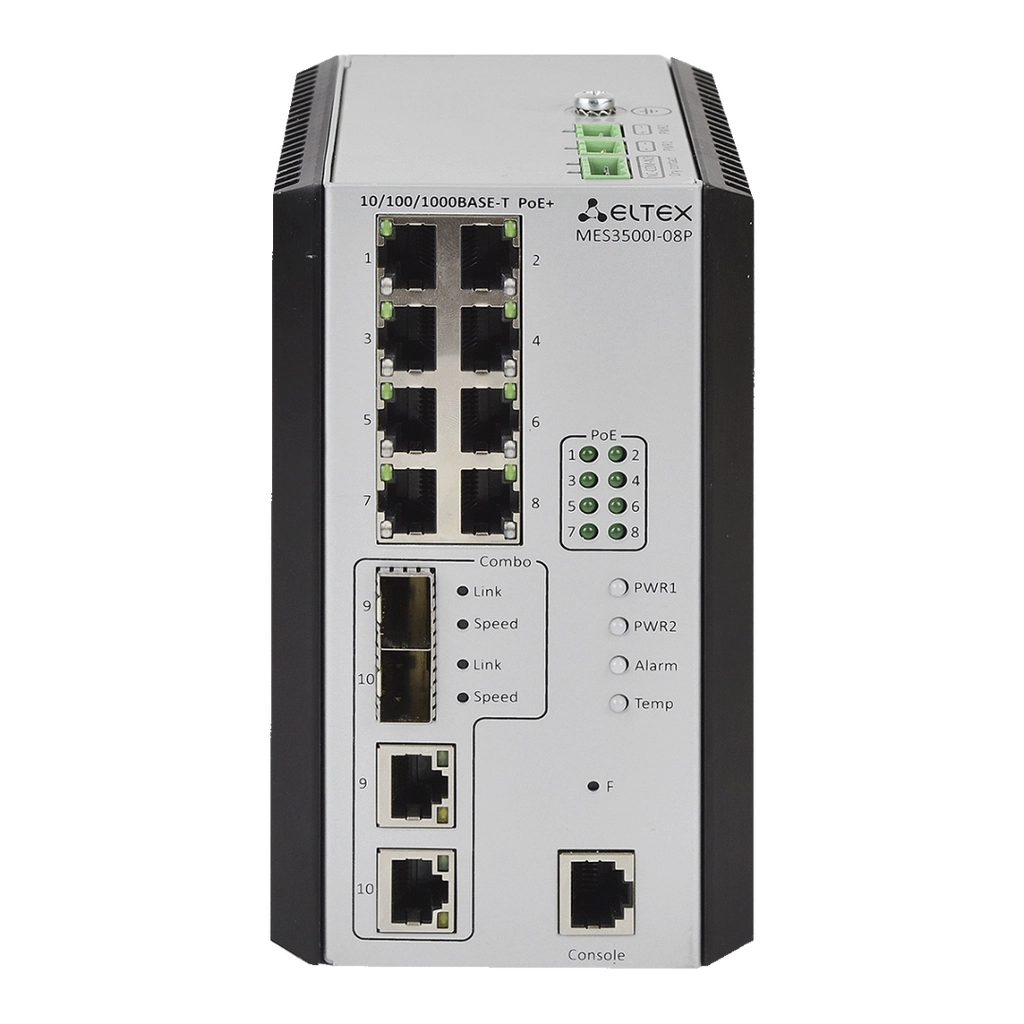 MES3500I-08P Eltex | Промышленный коммутатор 8 портов 1G PoE/PoE+