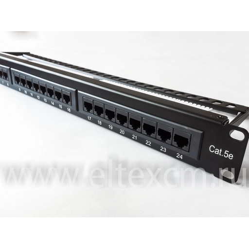 Патч-панель 19(1U), 24 порта RJ-45, категория 5e