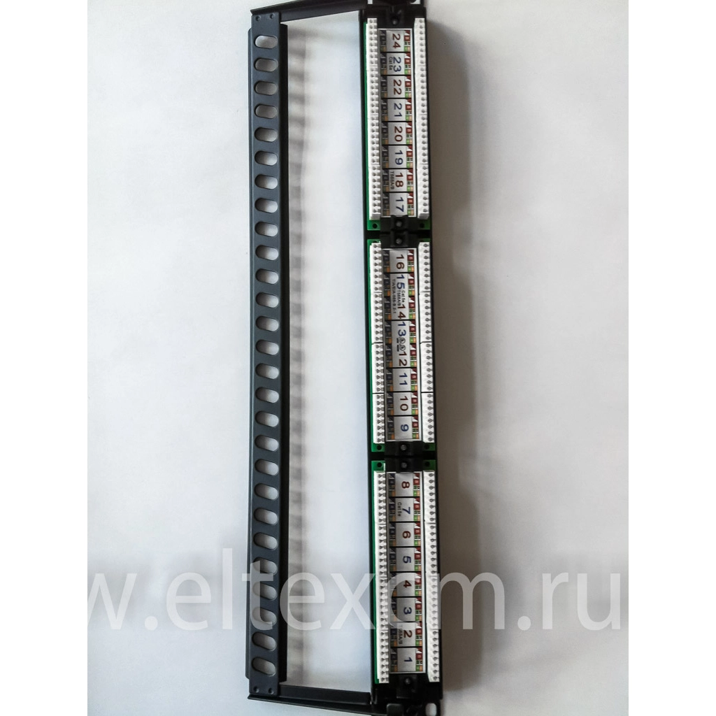 Патч-панель 19(1U), 24 порта RJ-45, категория 5e