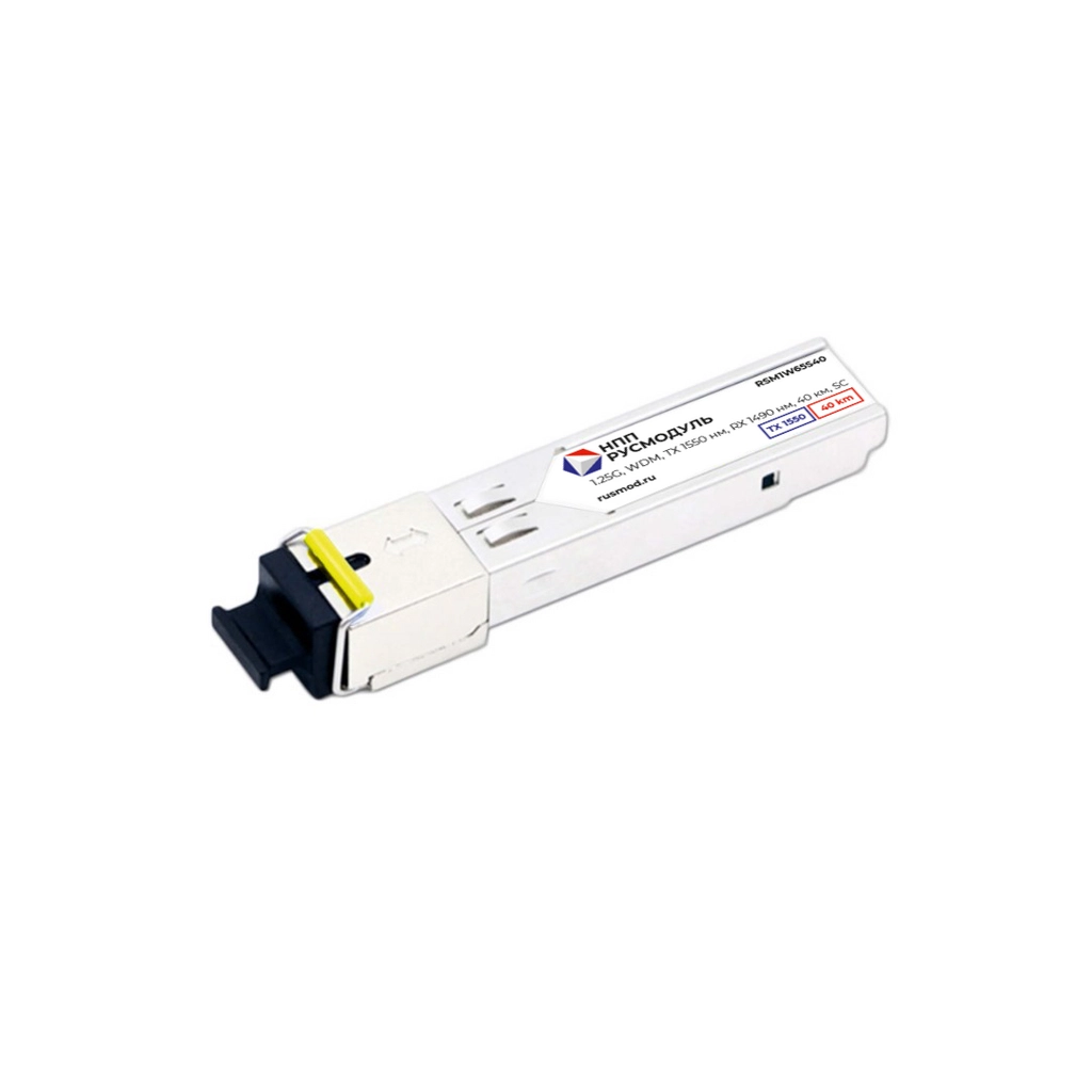 SFP модуль, 1.25G, WDM, TX 1550 нм, RX 1490 нм, 40 км, SC, RSM1W65S40