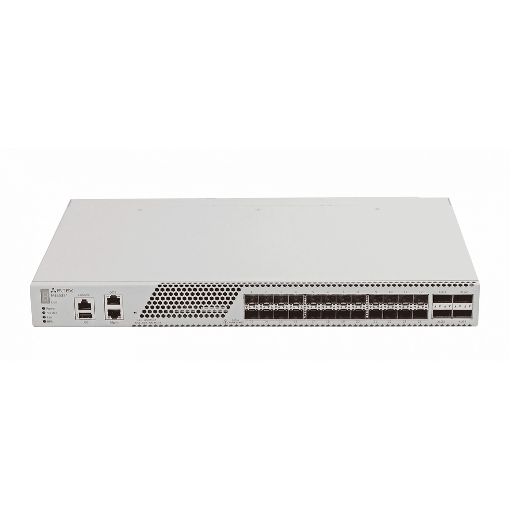 MES5324 Eltex I Коммутатор 24 порта SFP+, 4 порта QSFP+