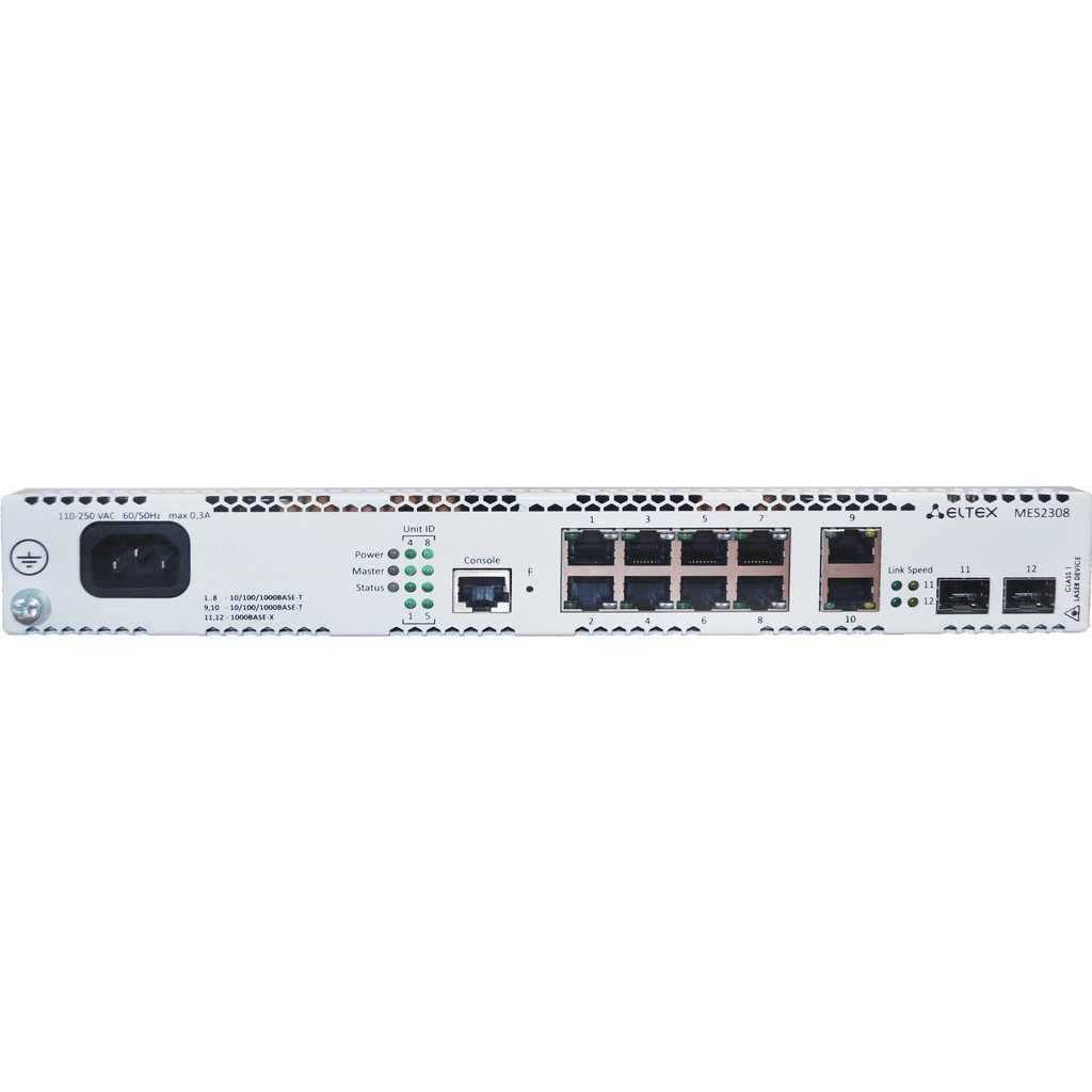 MES2308 Eltex | Коммутатор 10 портов 1G, 2 SFP порта