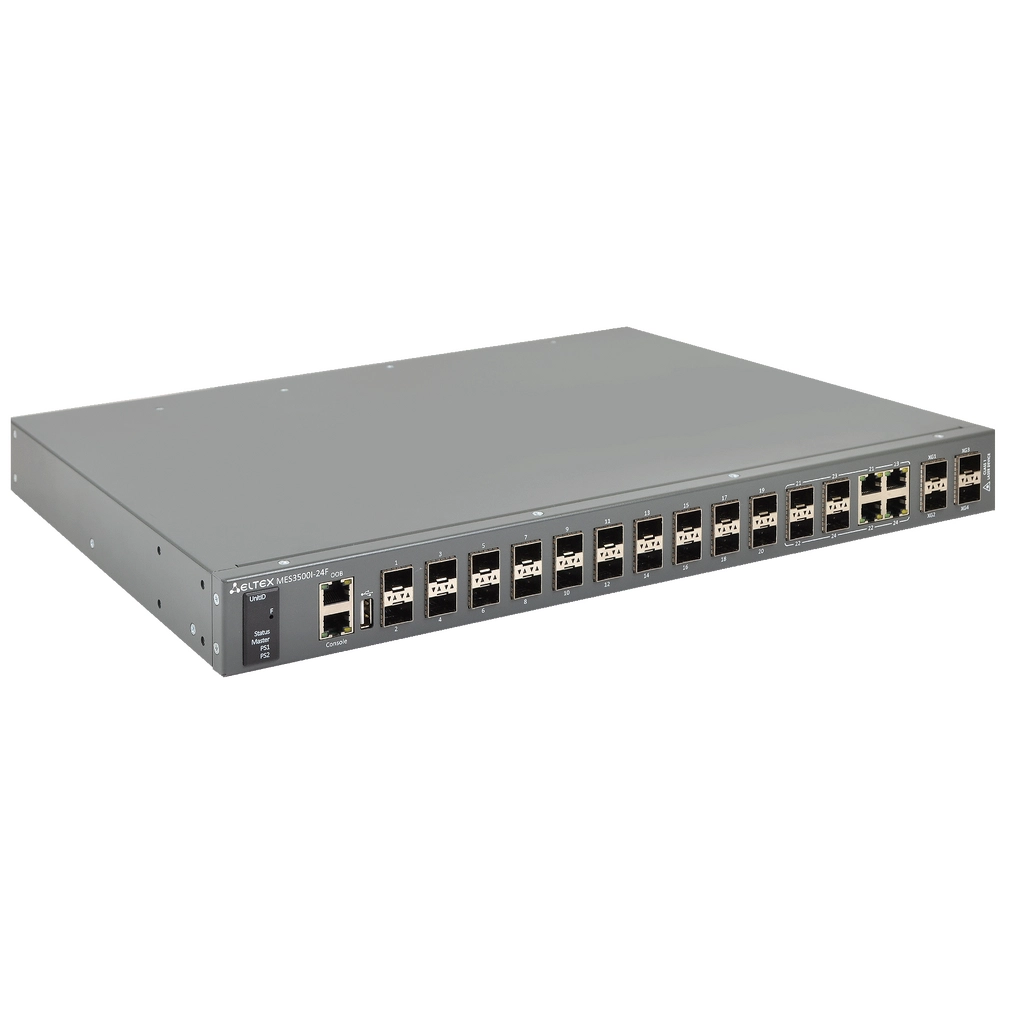 MES3500I-24F Eltex | Промышленный коммутатор 20 портов 1G SFP, 4 комбо-порта 1G, 4 порта SFP+