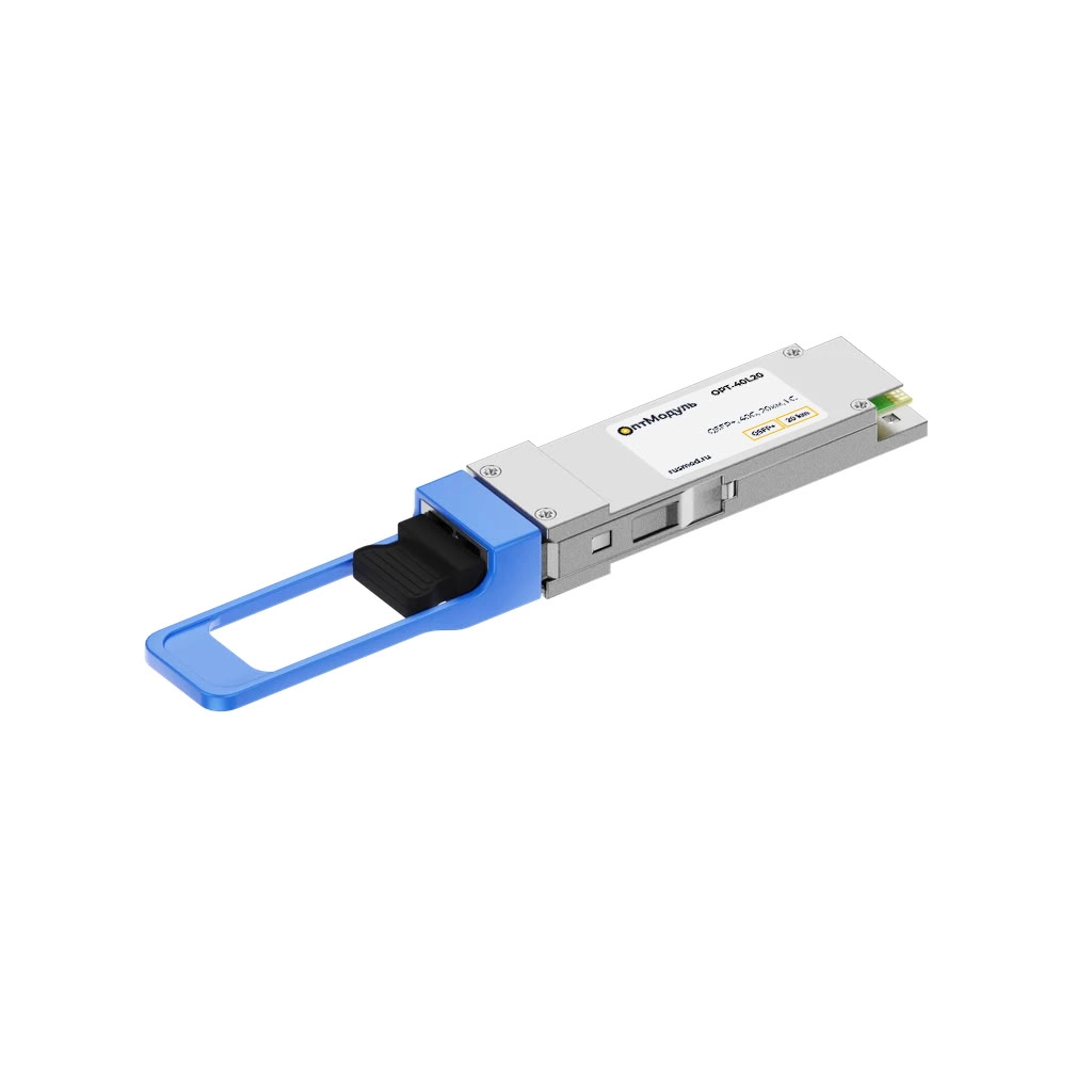 ОптМодуль, QSFP+ модуль, 40G, 20км, LC, OPT-40L20