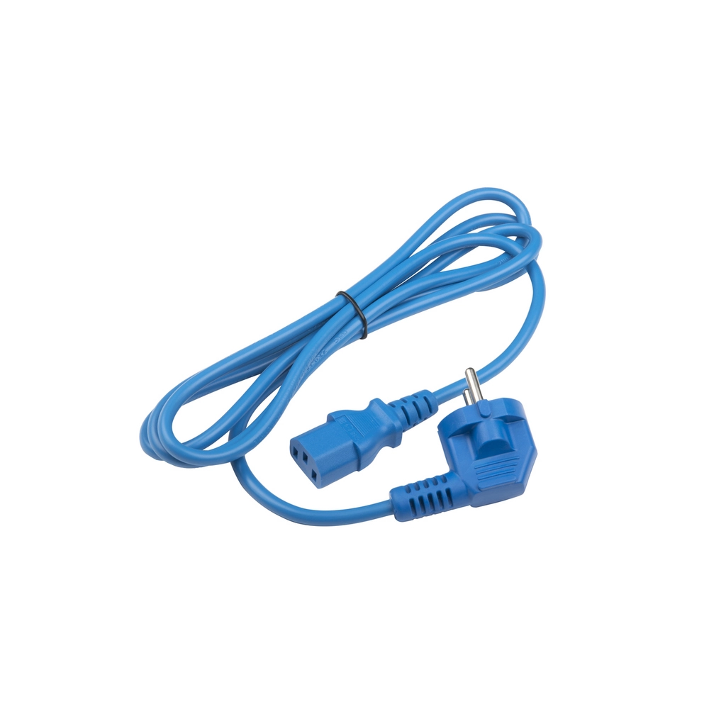 Шнур питания 220В, 1.8м, синий. Hyperline