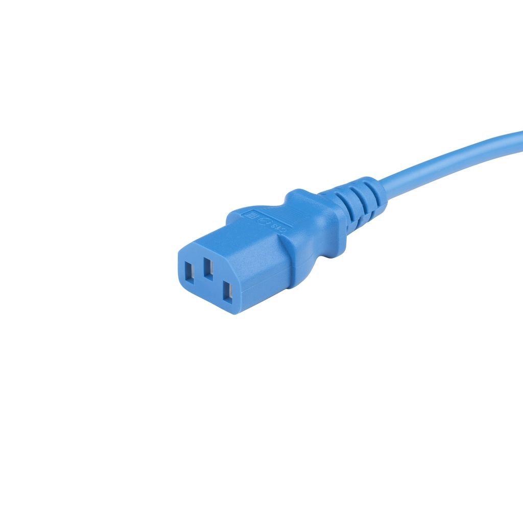 Шнур питания 220В, 1.8м, синий. Hyperline