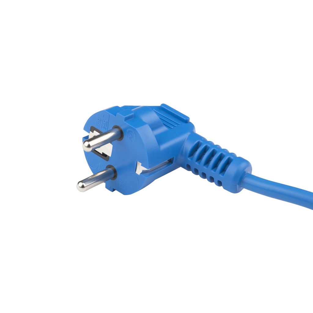 Шнур питания 220В, 3м, синий. Hyperline