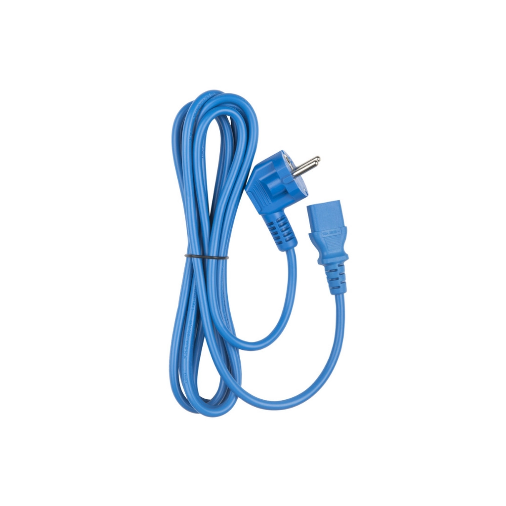 Шнур питания 220В, 3м, синий. Hyperline