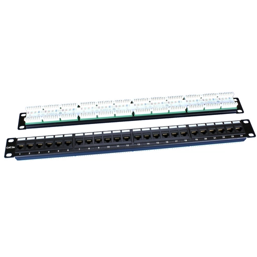 Патч-панель 19", 24 порта неэкран. RJ-45, кат.5E, 1U. Hyperline