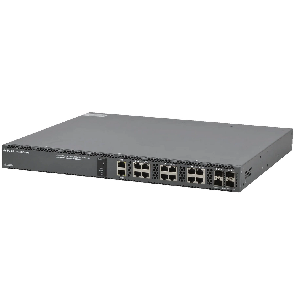 MES2310-12XU Eltex | Коммутатор 12x10G PoE++, 4x25G SFP28