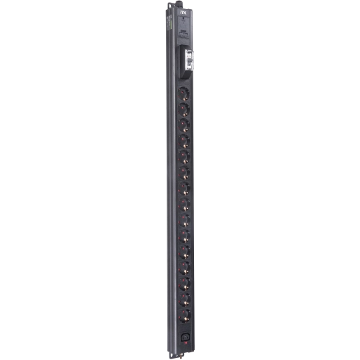 ITK BASE PDU вертикальный PV1111 22U 1 фаза 16А 15 розеток SCHUKO (немецкий стандарт) + 1 розетка C13 кабель 2,6м вилка SCHUKO (немецкий стандарт)