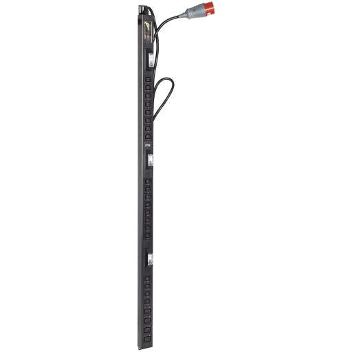 ITK BASE PDU вертикальный PV1113 36U 3 фаза 32А 20 розеток C13 + 4 розетки C19 кабель 3м вилка IEC60309 (промышленная)