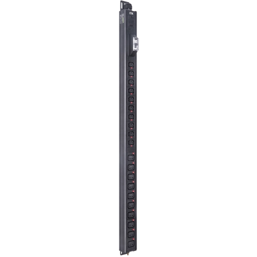 ITK BASE PDU вертикальный PV1102 25U 1 фаза 32А 10 розеток C13 + 10 розеток C19 без кабеля с клеммной колодкой