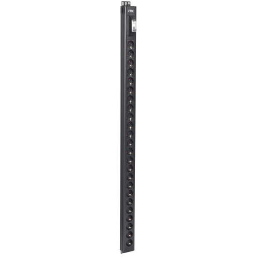 ITK BASE PDU вертикальный PV0102 30U 1 фаза 32А 24 розетки SCHUKO (немецкий стандарт) без кабеля с клеммной колодкой