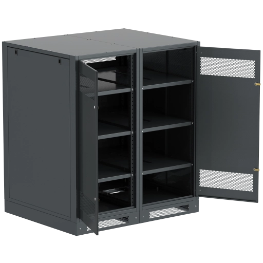 ITK LINEA B Шкаф аккумуляторный (пустой) 1350х1200х950мм двустворчатая металлическая дверь черный