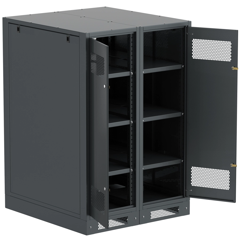 ITK LINEA B Шкаф аккумуляторный (пустой) 1350х900х950мм двустворчатая металлическая дверь черный