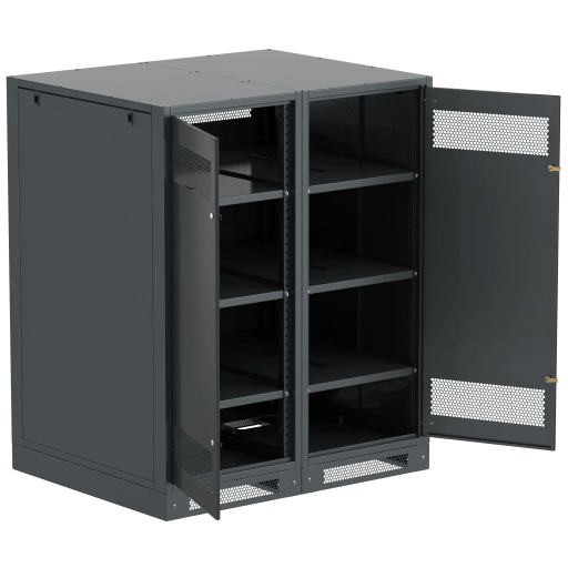 ITK LINEA B Шкаф аккумуляторный (пустой) 1450х1200х950мм двустворчатая металлическая дверь черный
