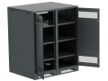 ITK LINEA B Шкаф аккумуляторный (пустой) 1450х1200х950мм двустворчатая металлическая дверь черный