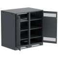 ITK LINEA B Шкаф аккумуляторный (пустой) 1450х1400х950мм двустворчатая металлическая дверь черный