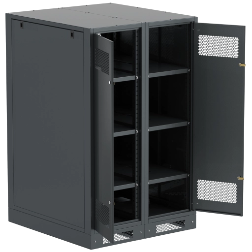 ITK LINEA B Шкаф аккумуляторный (пустой) 1450х900х950мм двустворчатая металлическая дверь черный