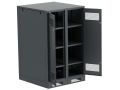 ITK LINEA B Шкаф аккумуляторный (пустой) 1450х900х950мм двустворчатая металлическая дверь черный