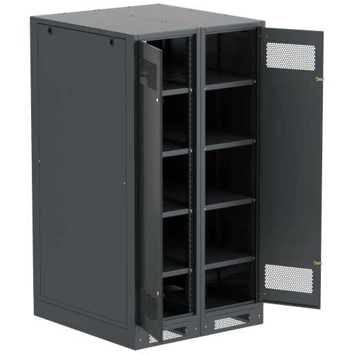 ITK LINEA B Шкаф аккумуляторный (пустой) 1700х900х950мм двустворчатая металлическая дверь черный