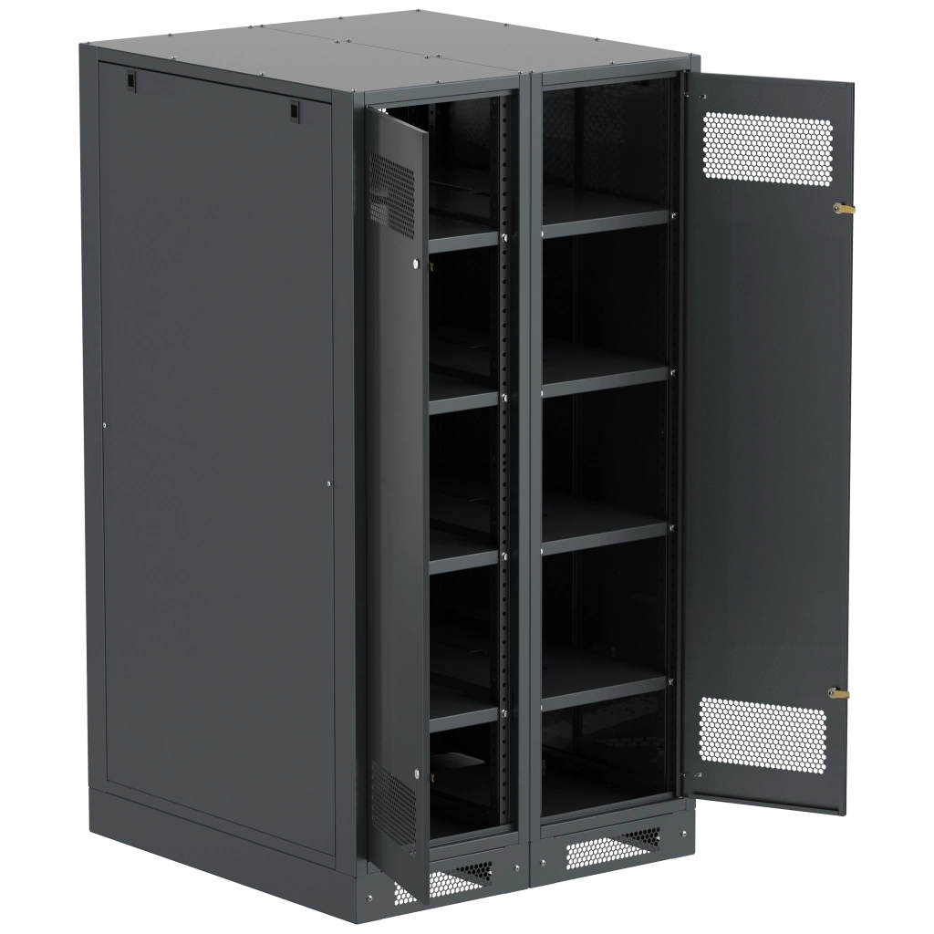 ITK LINEA B Шкаф аккумуляторный (пустой) 1700х900х950мм двустворчатая металлическая дверь черный