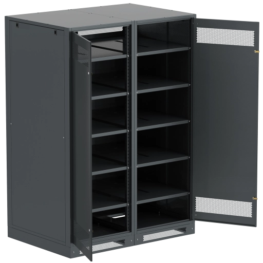 ITK LINEA B Шкаф аккумуляторный (пустой) 2000х1400х950мм двустворчатая металлическая дверь черный
