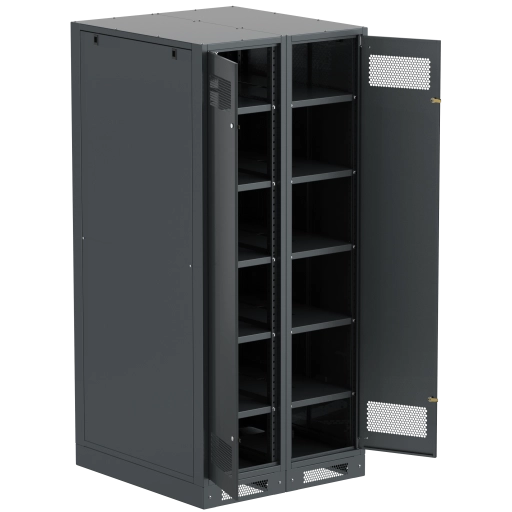 ITK LINEA B Шкаф аккумуляторный (пустой) 2000х900х950мм двустворчатая металлическая дверь черный