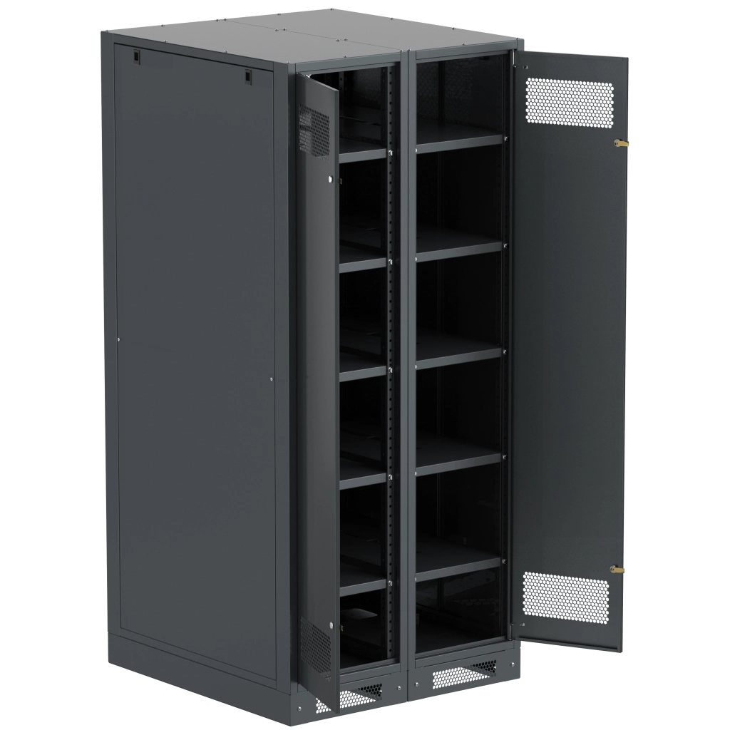ITK LINEA B Шкаф аккумуляторный (пустой) 2000х900х950мм двустворчатая металлическая дверь черный