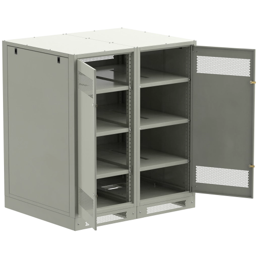 ITK LINEA B Шкаф аккумуляторный (пустой) 1350х1200х950мм двустворчатая металлическая дверь серый