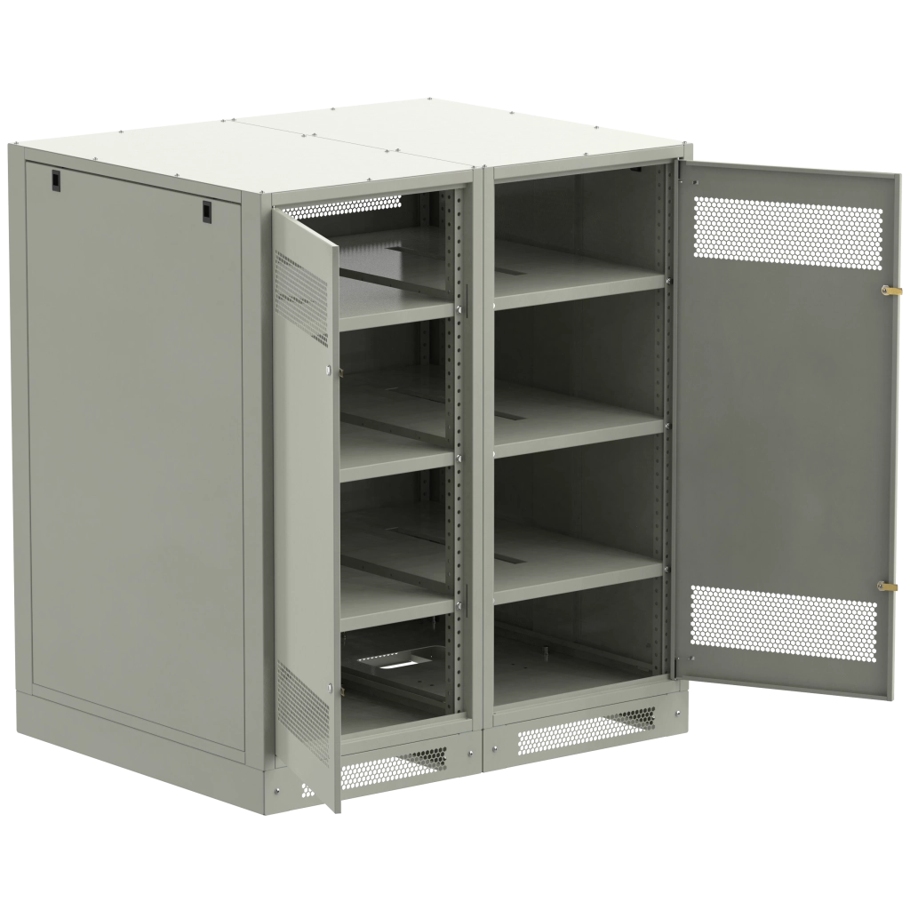 ITK LINEA B Шкаф аккумуляторный (пустой) 1350х1200х950мм двустворчатая металлическая дверь серый