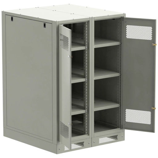 ITK LINEA B Шкаф аккумуляторный (пустой) 1350х900х950мм двустворчатая металлическая дверь серый